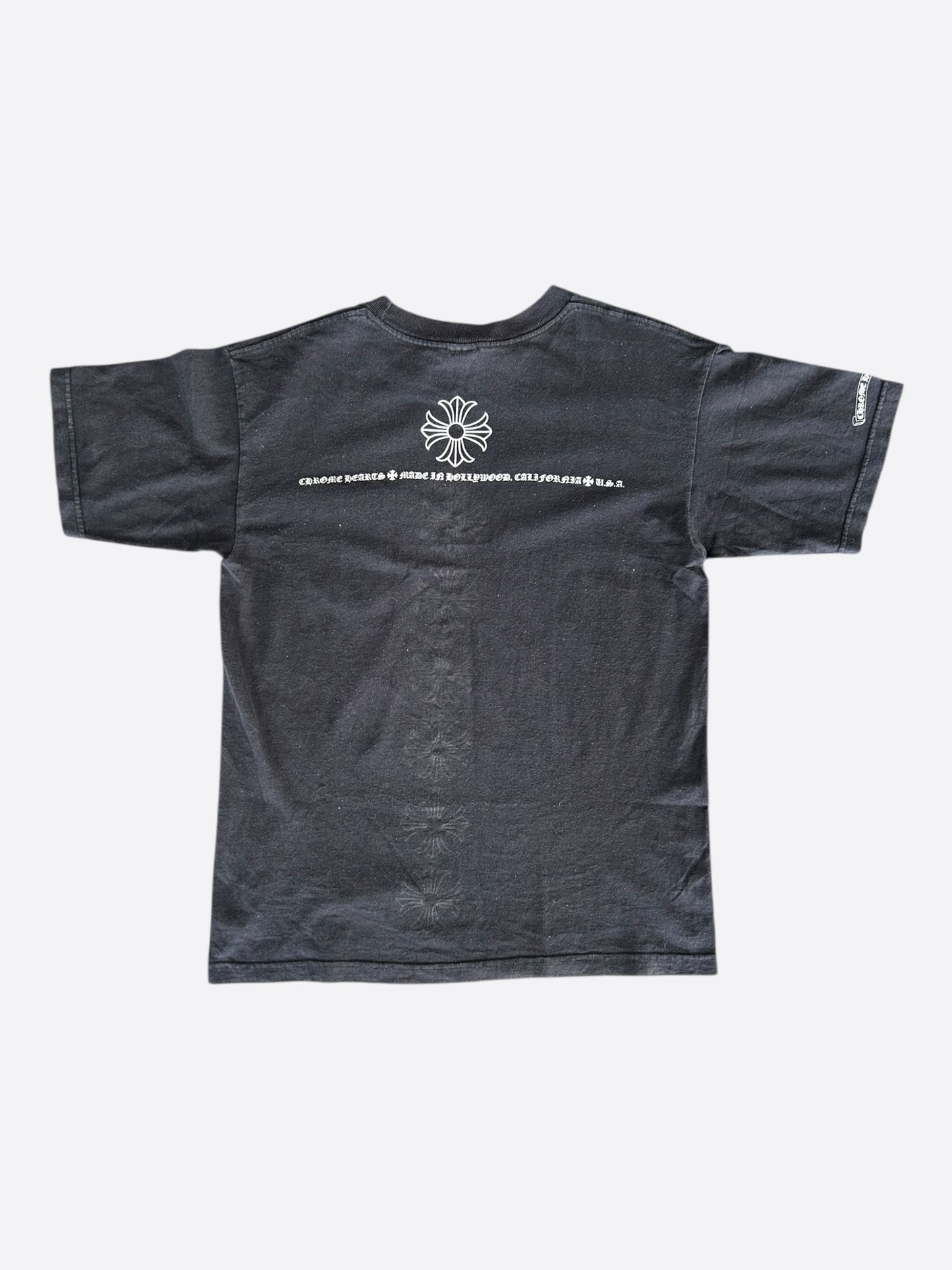 Chrome Hearts Black & White Horseshoe Cross Logo T-Shirt