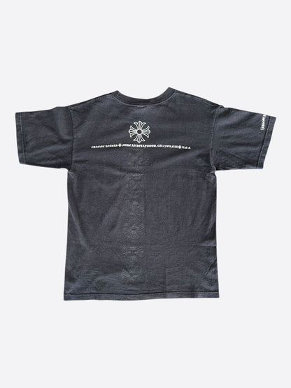 Chrome Hearts Black & White Horseshoe Cross Logo T-Shirt