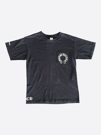 Chrome Hearts Black & White Horseshoe Cross Logo T-Shirt