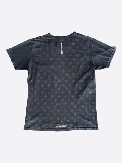 Chrome Hearts Black & White Horseshoe Multi Logo T-Shirt