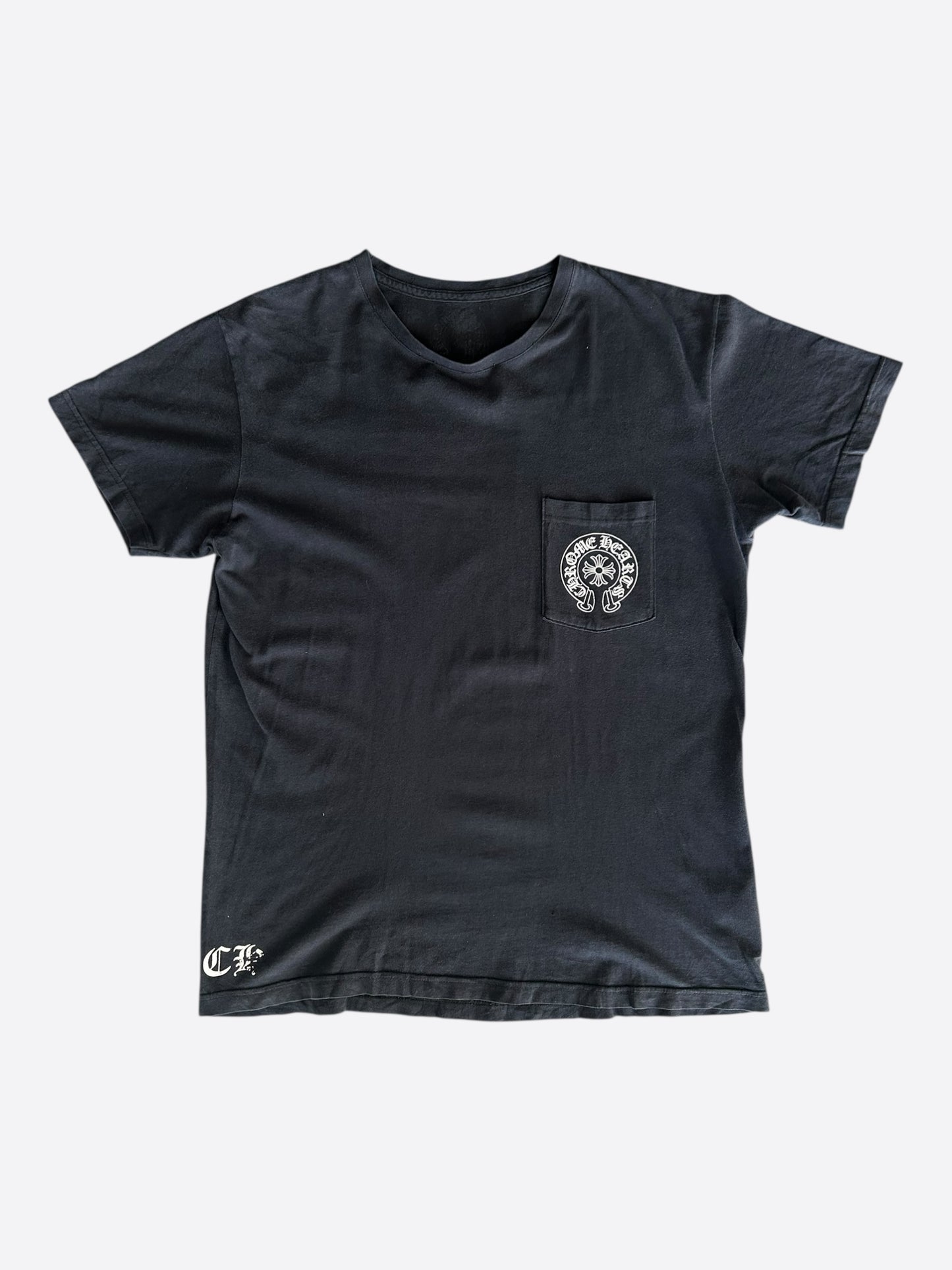 Chrome Hearts Black & White Horseshoe Multi Logo T-Shirt