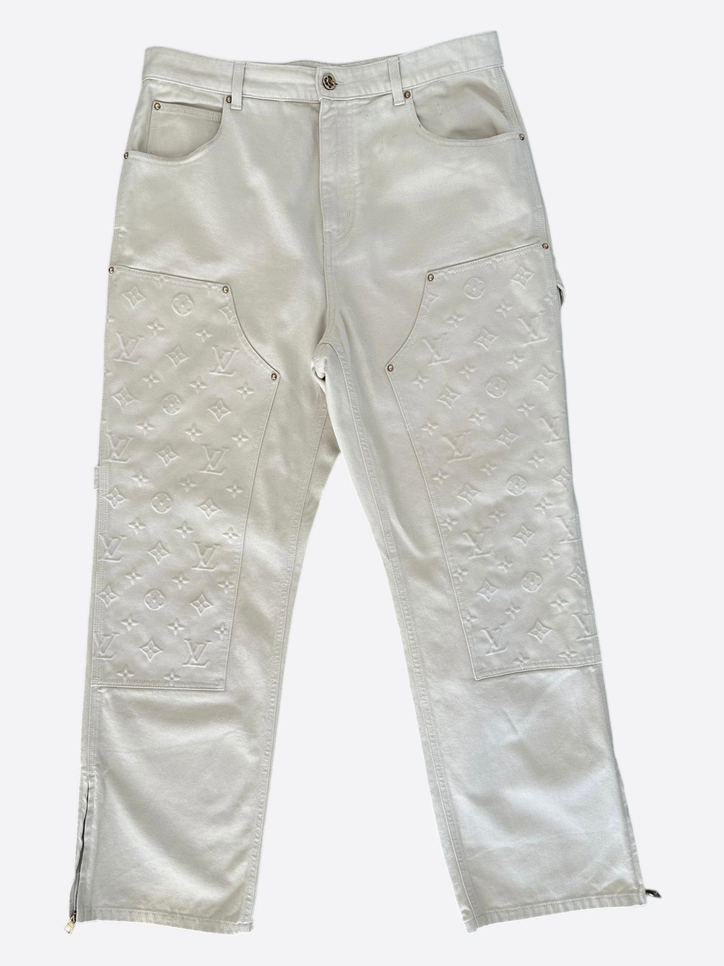 Louis Vuitton Beige Monogram Carpenter Pants