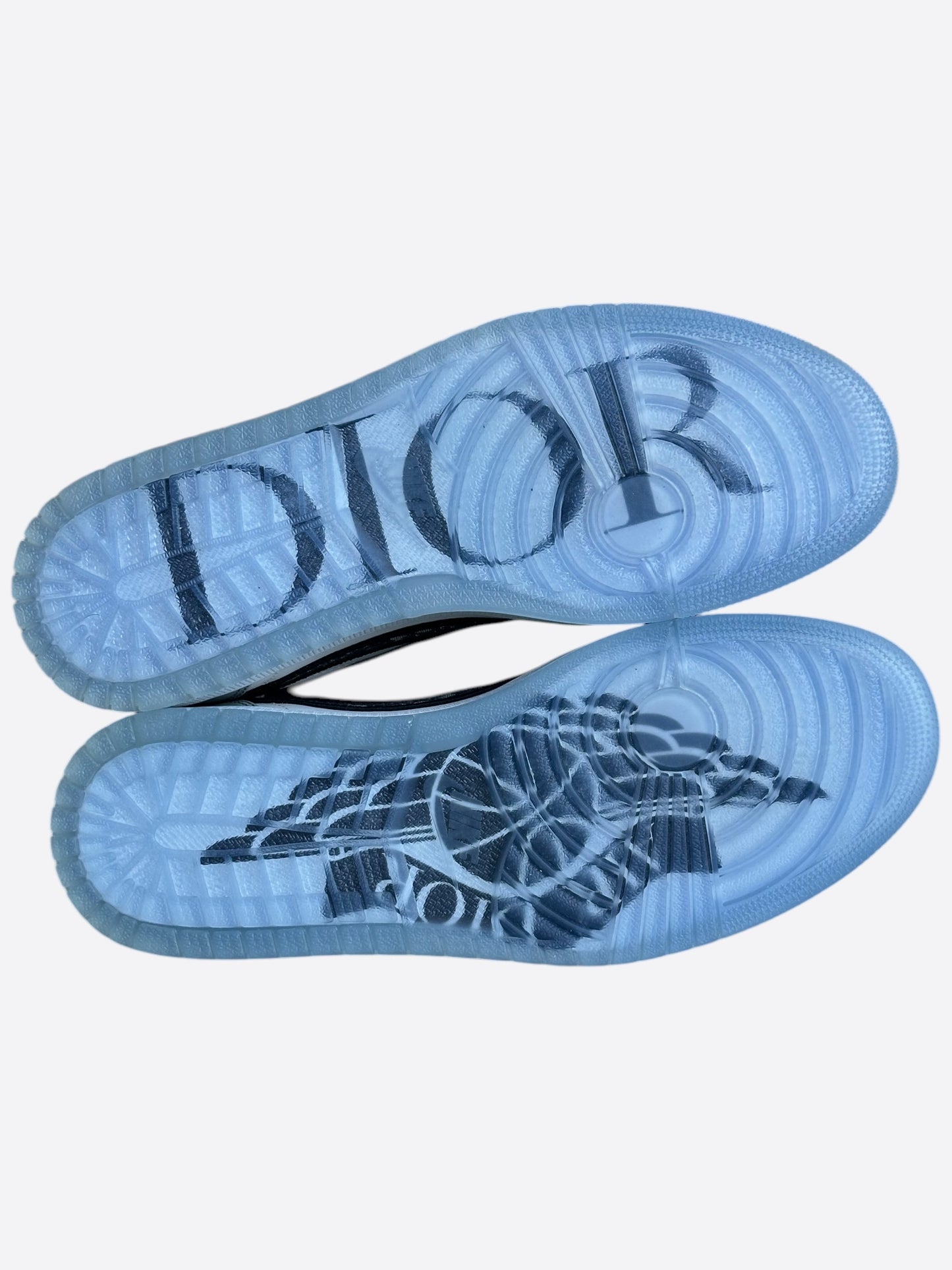 Dior Air Jordan Grey & White Oblique Low Top Sneakers