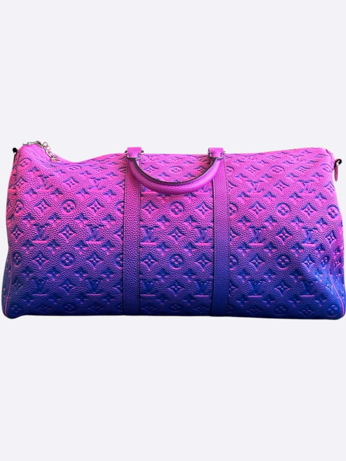 Louis Vuitton Pink & Purple Taurillon Illusion Monogram Keepall 50