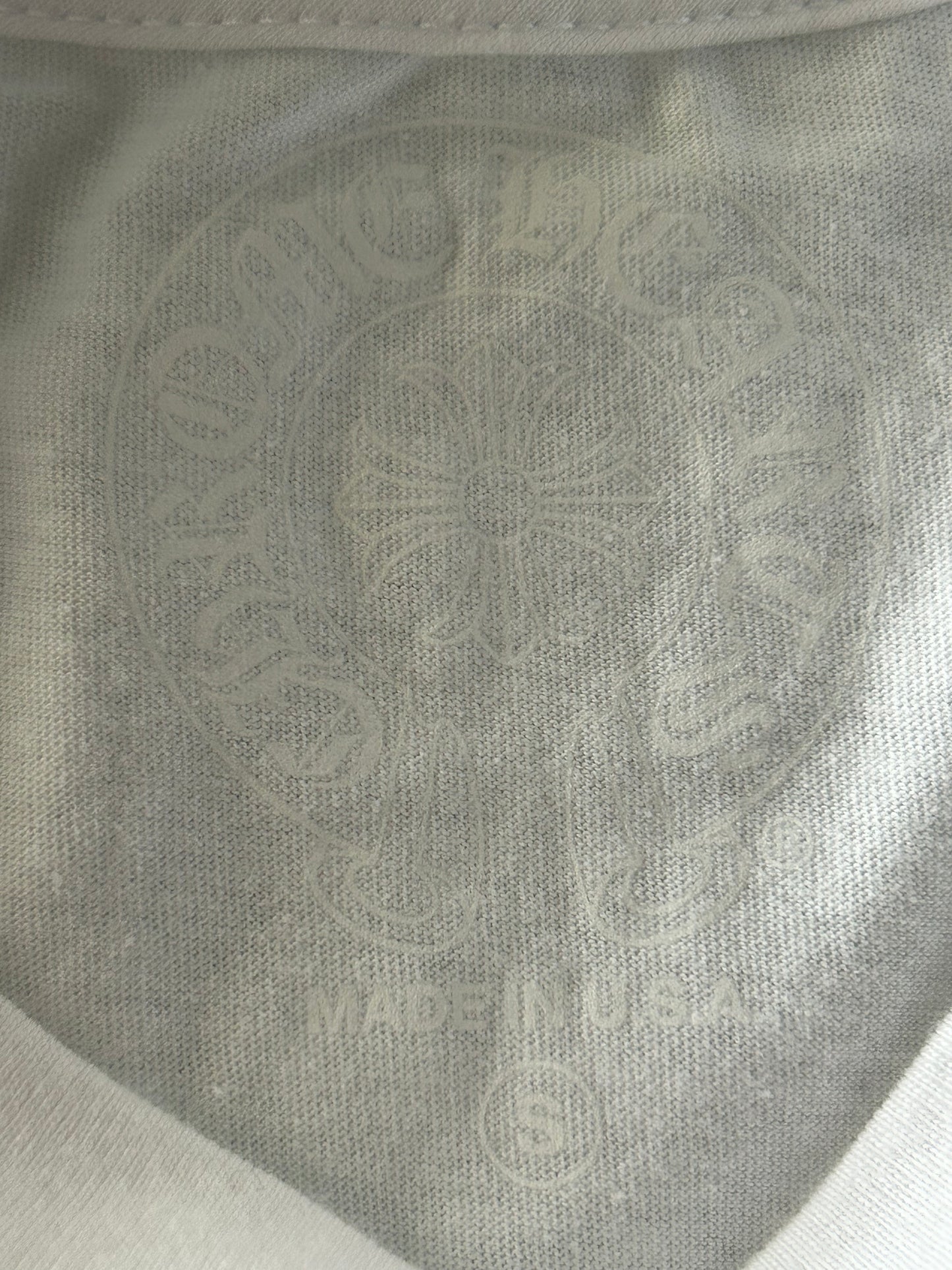 Chrome Hearts White & Black Miami Horseshoe Logo T-Shirt