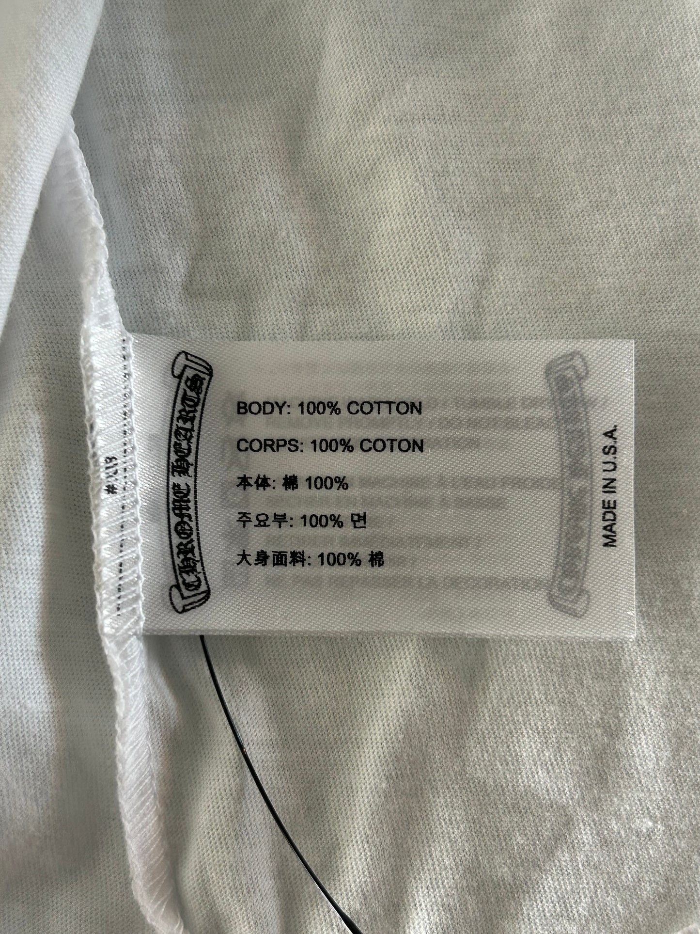 Chrome Hearts White & Black Miami Horseshoe Logo T-Shirt