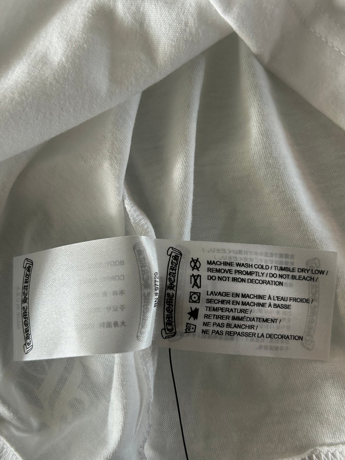 Chrome Hearts White & Black Miami Horseshoe Logo T-Shirt