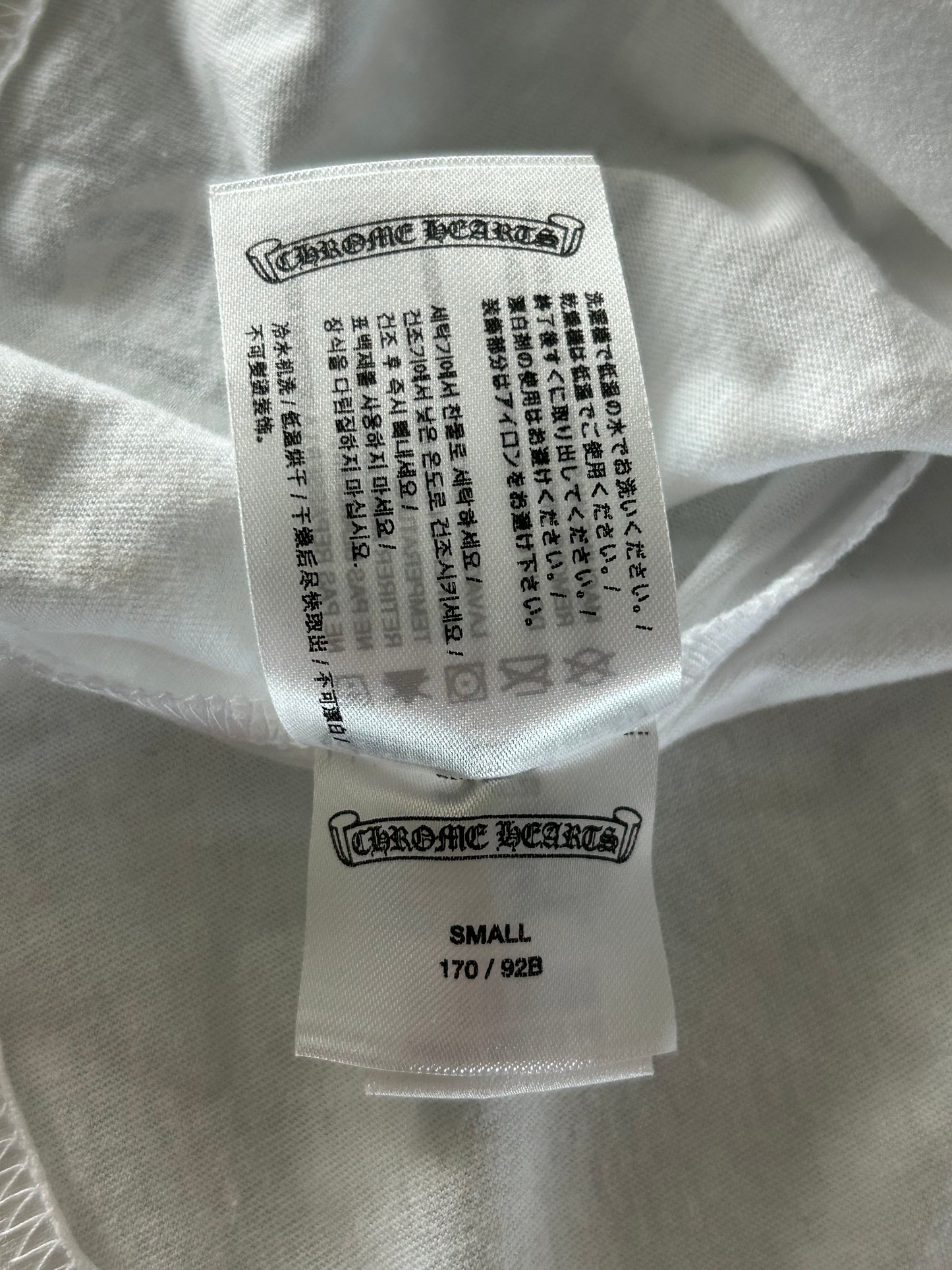 Chrome Hearts White & Black Miami Horseshoe Logo T-Shirt