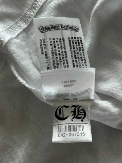 Chrome Hearts White & Black Miami Horseshoe Logo T-Shirt