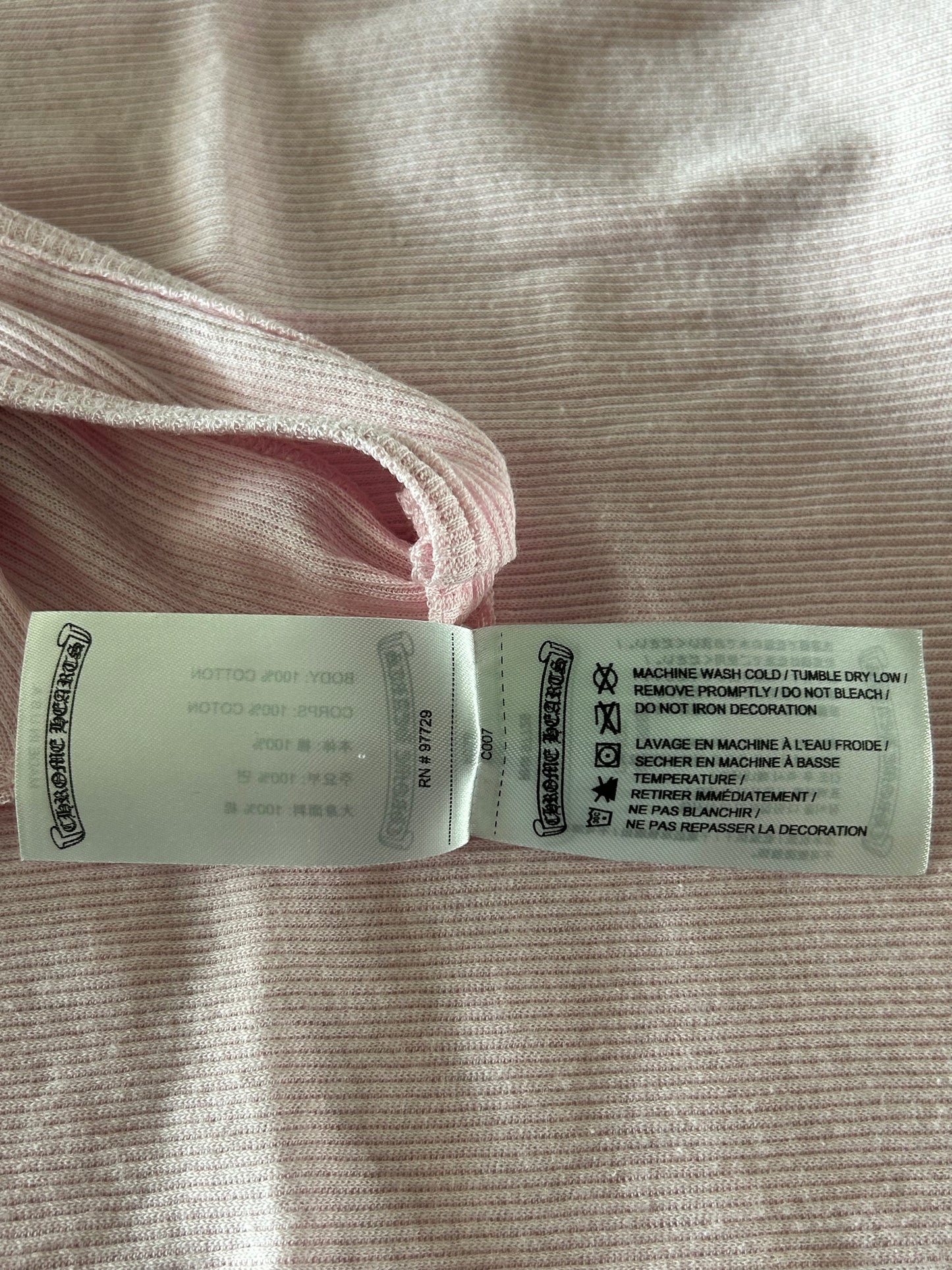 Chrome Hearts Pink & White Deadly Doll Tank Top