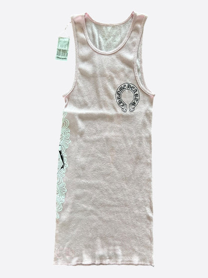 Chrome Hearts Pink & White Deadly Doll Tank Top