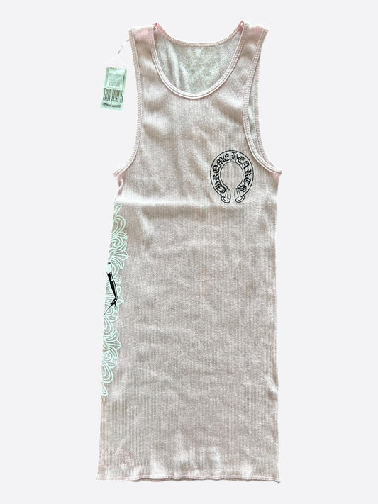 Chrome Hearts Pink & White Deadly Doll Tank Top