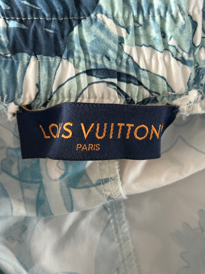 Louis Vuitton Blue & White Aquagarden Monogram Swim Shorts