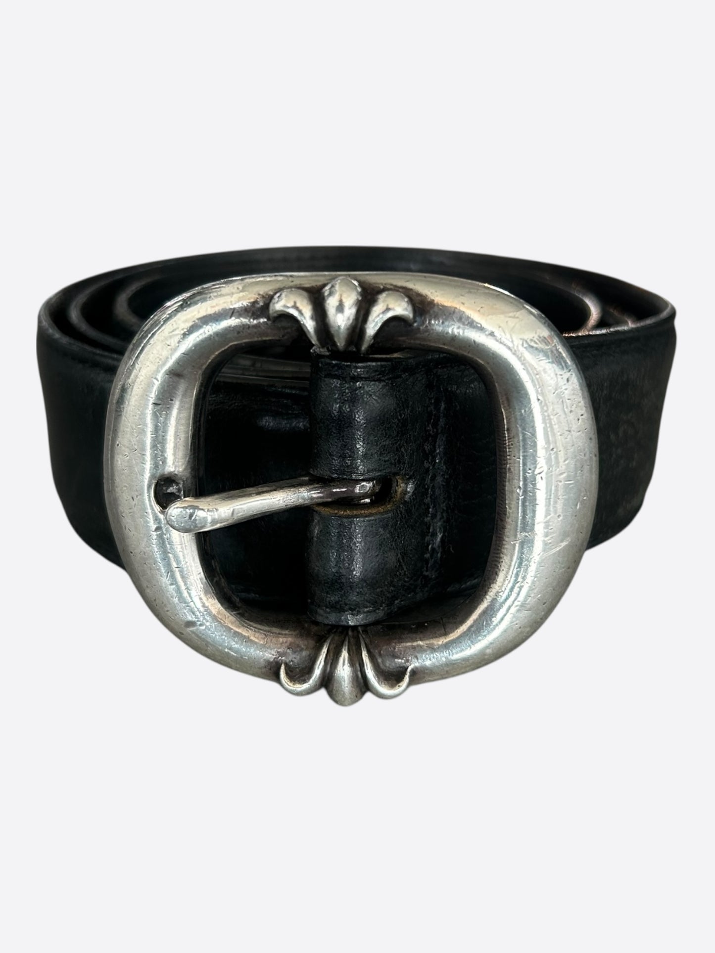 Chrome Hearts Black & Silver Gunslinger Belt