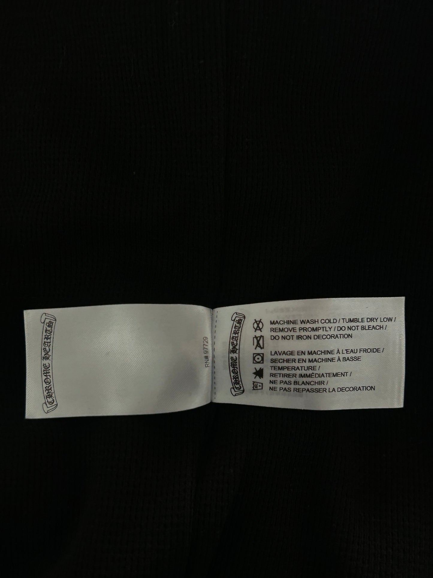 Chrome Hearts Black & Blue Script Logo Zip Up Thermal Hoodie