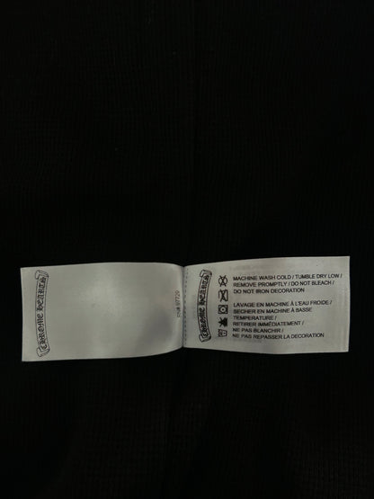 Chrome Hearts Black & Blue Script Logo Zip Up Thermal Hoodie