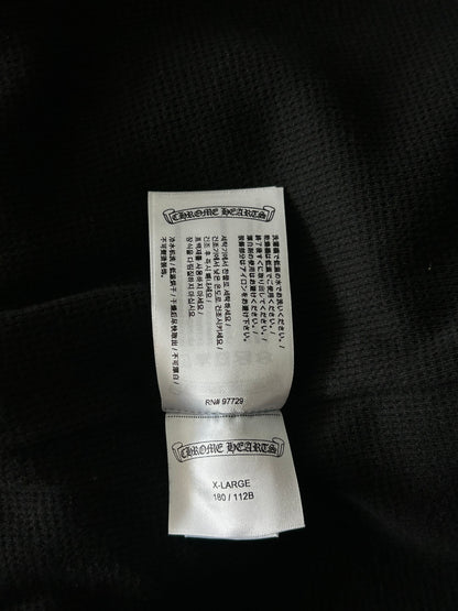 Chrome Hearts Black & Blue Script Logo Zip Up Thermal Hoodie