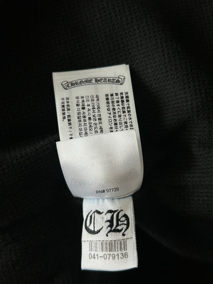 Chrome Hearts Black & Blue Script Logo Zip Up Thermal Hoodie