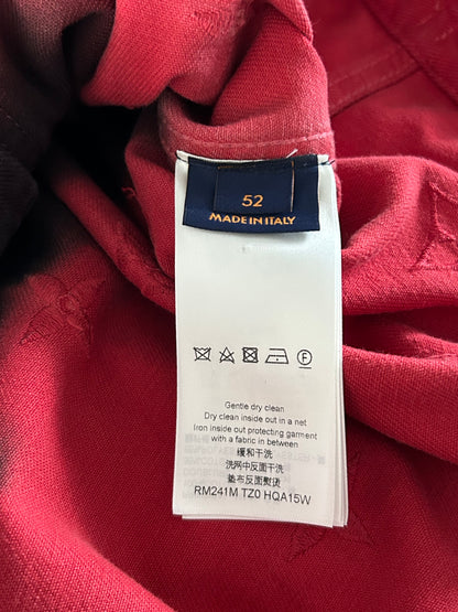 Louis Vuitton Black & Red Gradient Embroidered Monogram Denim Jacket