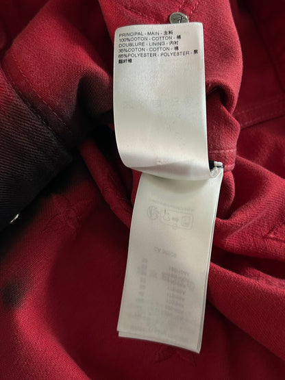 Louis Vuitton Black & Red Gradient Embroidered Monogram Denim Jacket