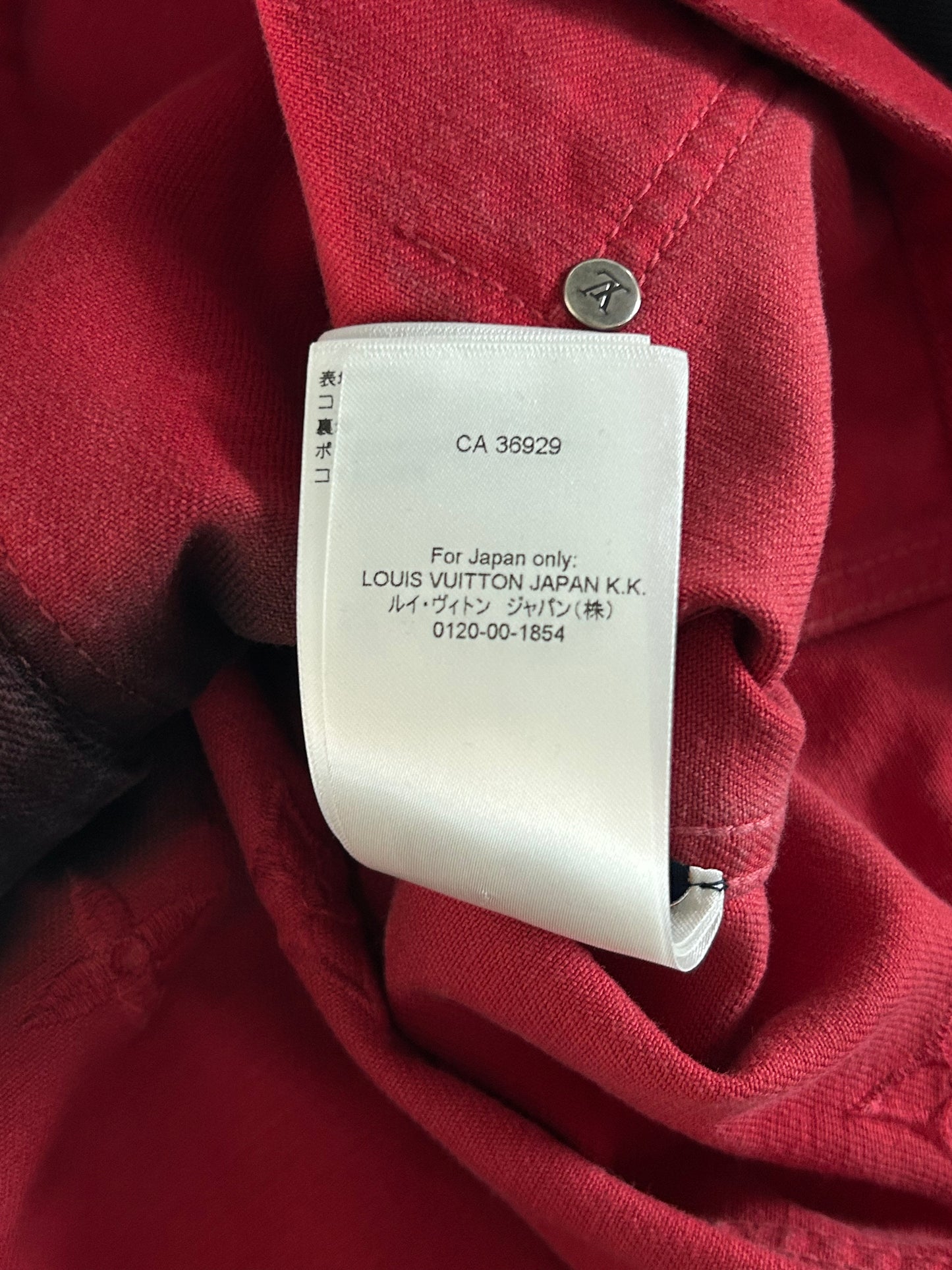 Louis Vuitton Black & Red Gradient Embroidered Monogram Denim Jacket