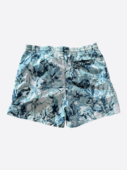 Louis Vuitton Blue & White Aquagarden Monogram Swim Shorts