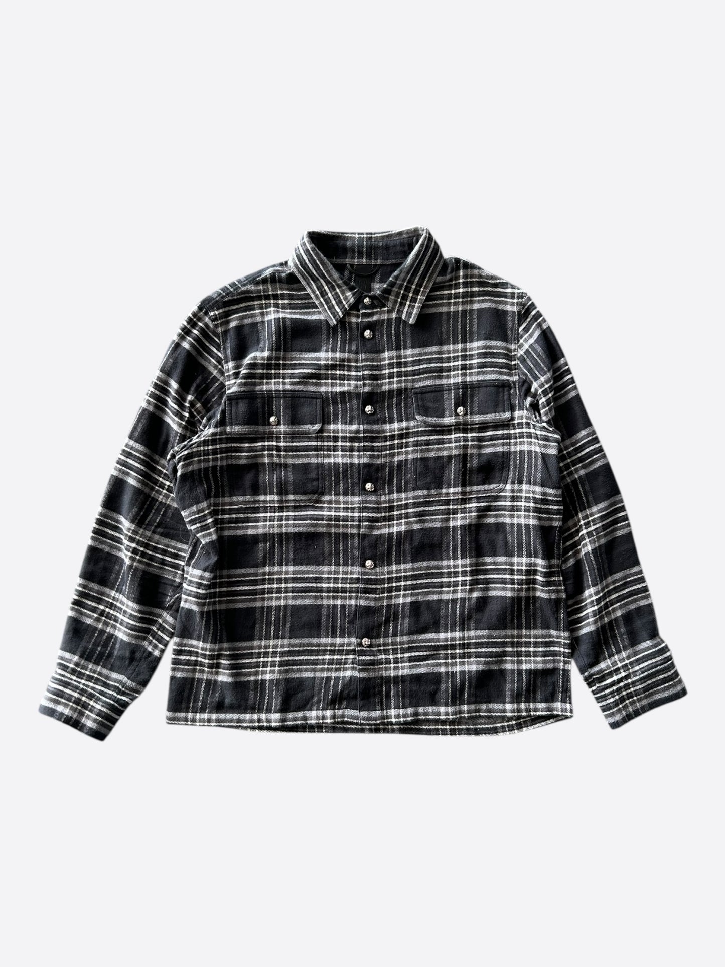 Chrome Hearts Black & Grey Plaid Flannel