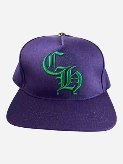 Chrome Hearts Purple & Green Embroidered Logo Hat
