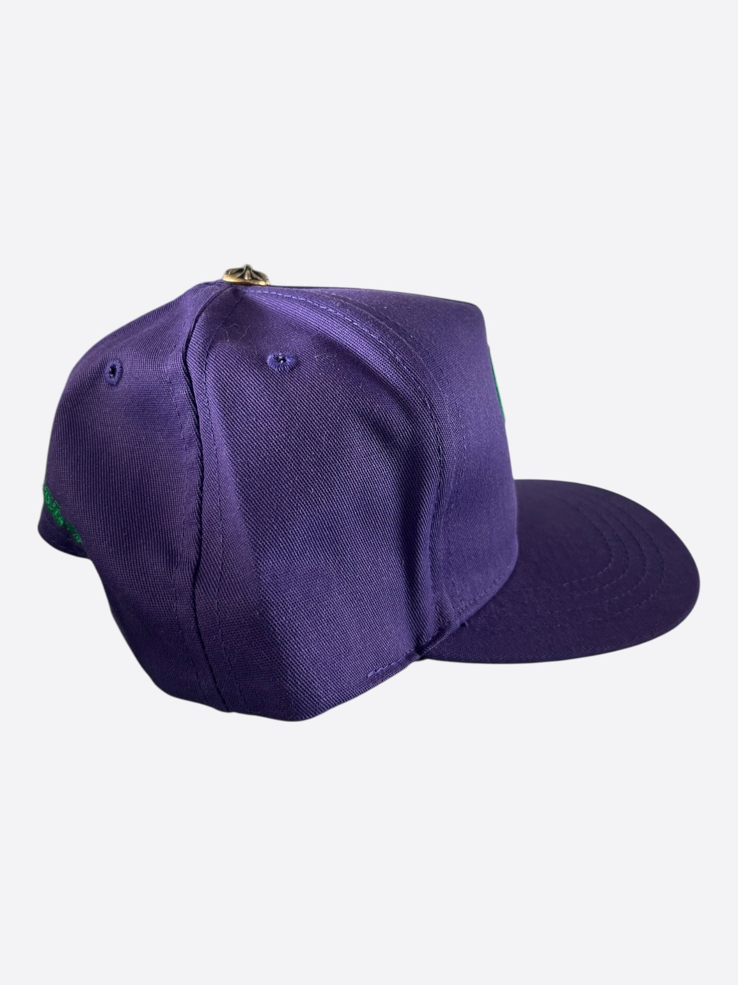 Chrome Hearts Purple & Green Embroidered Logo Hat