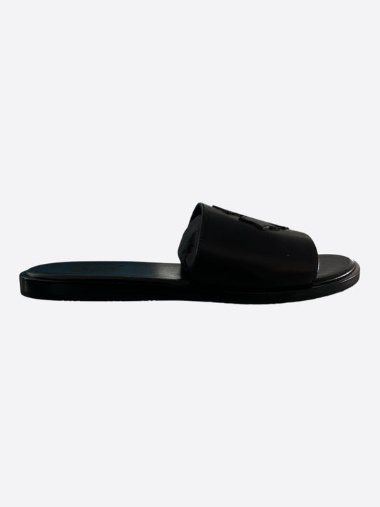 Chrome Hearts Black Cross Patch Slides
