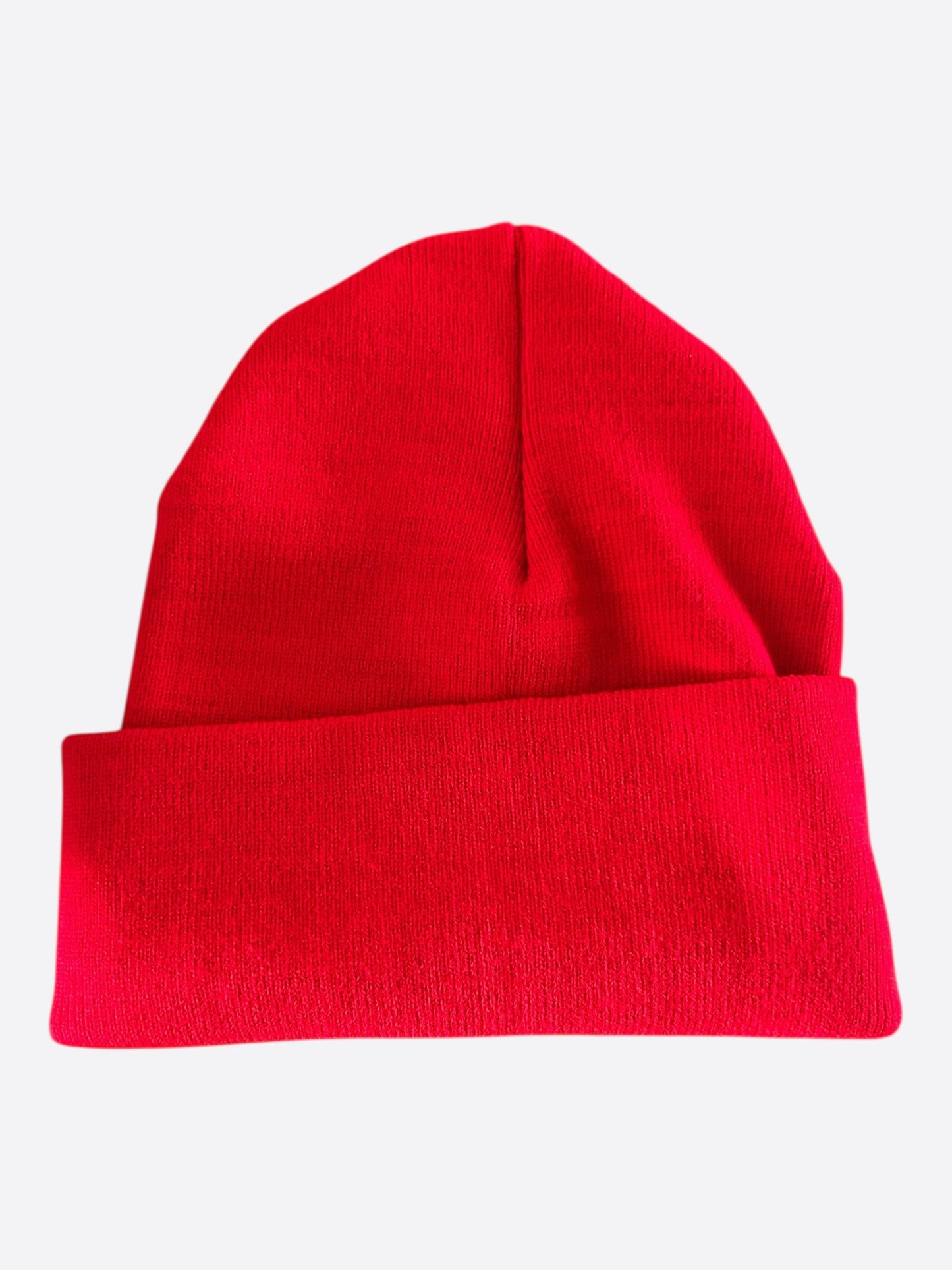 Chrome Hearts Red & White Embroidered Logo Beanie