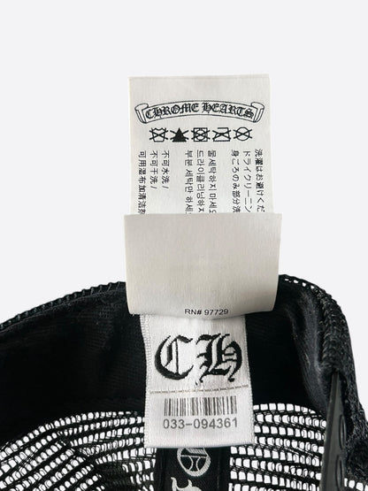 Chrome Hearts Black, White & Red Eyechart Trucker Hat