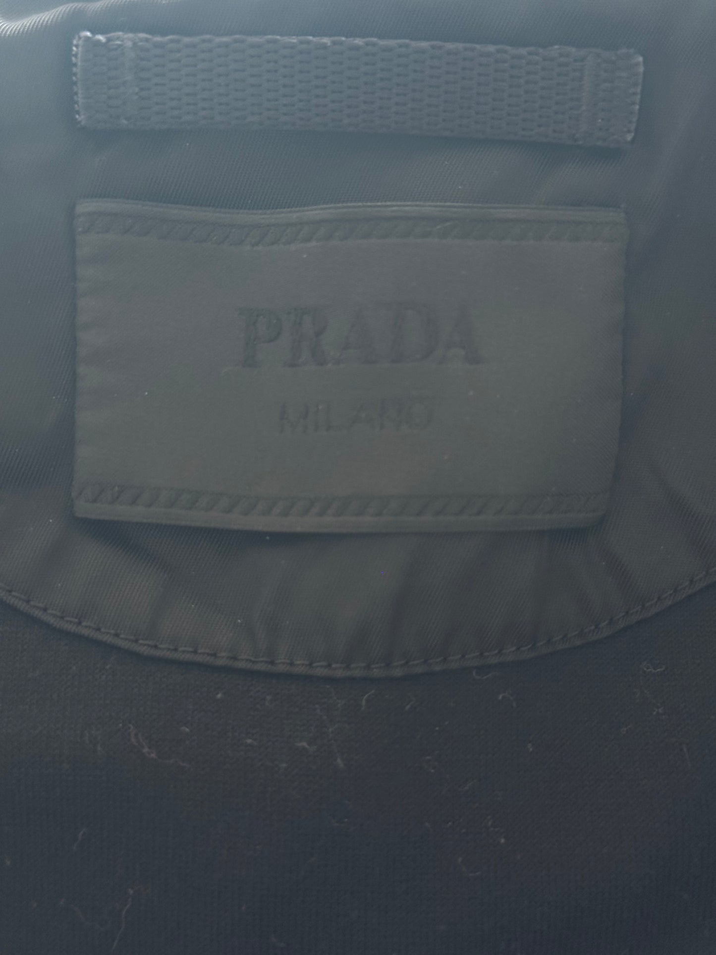Prada Black Triangle Logo Re-Nylon Hooded Cardigan