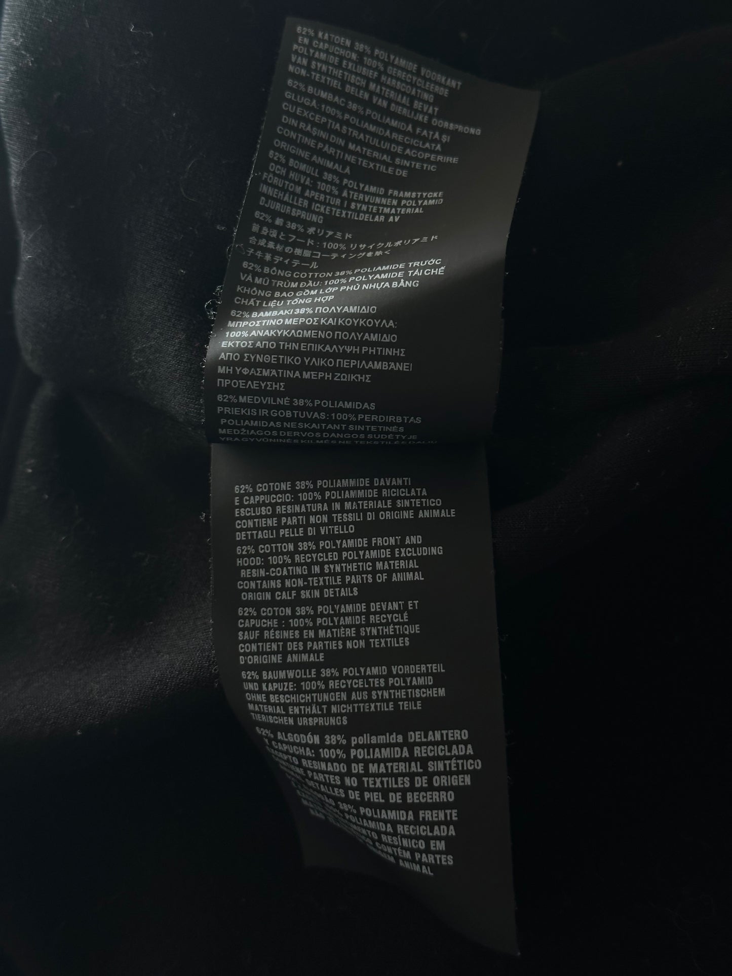 Prada Black Triangle Logo Re-Nylon Hooded Cardigan