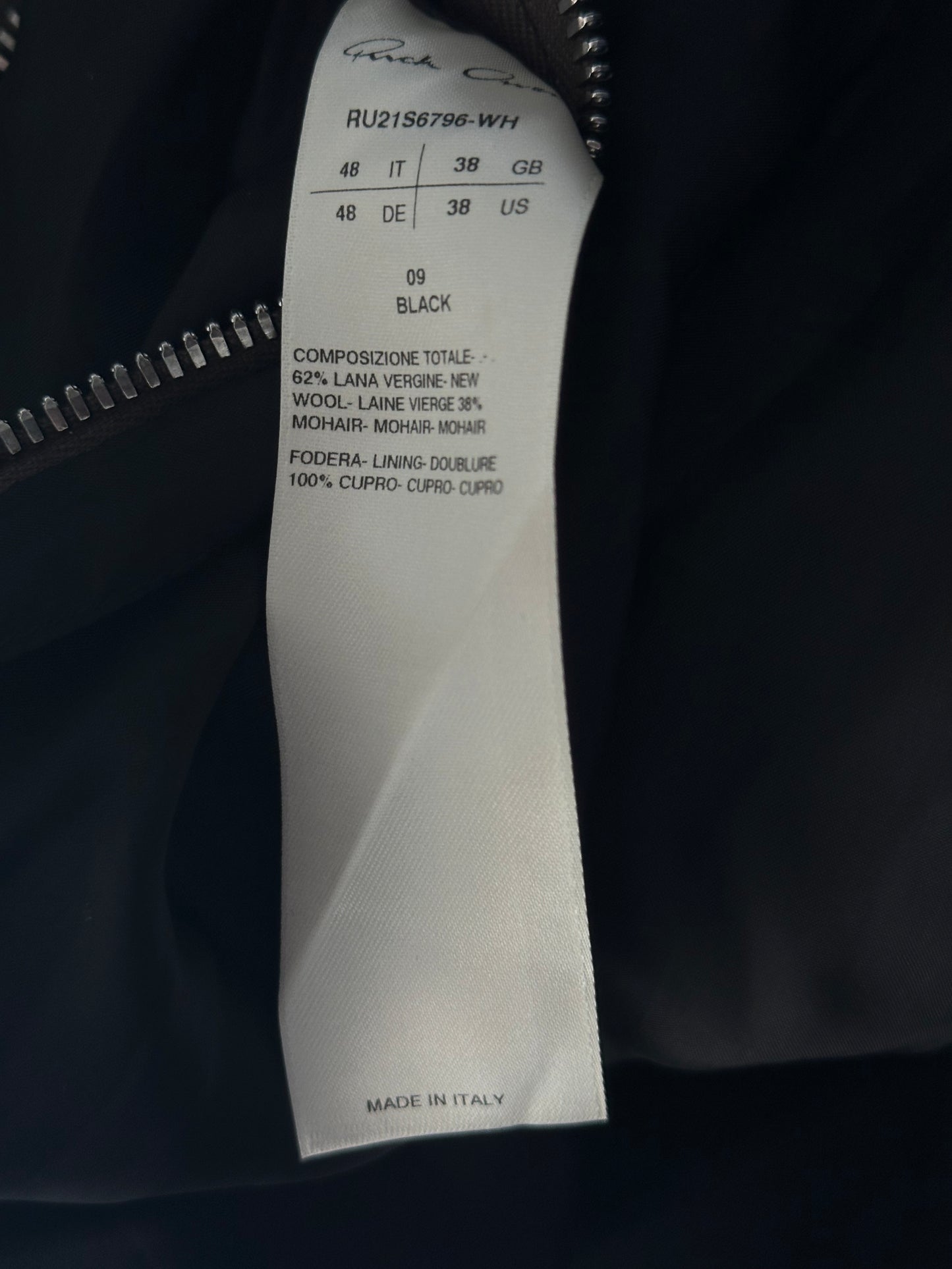 Rick Owens Black Brad Work Jacket