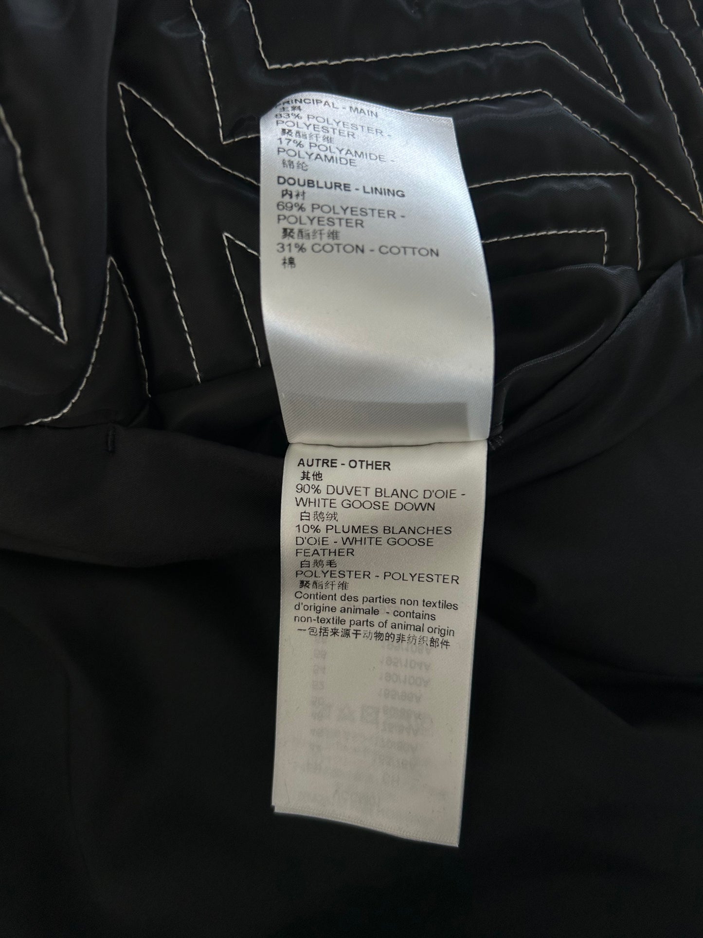 Louis Vuitton Black & White Snow Capsule Puffer Jacket