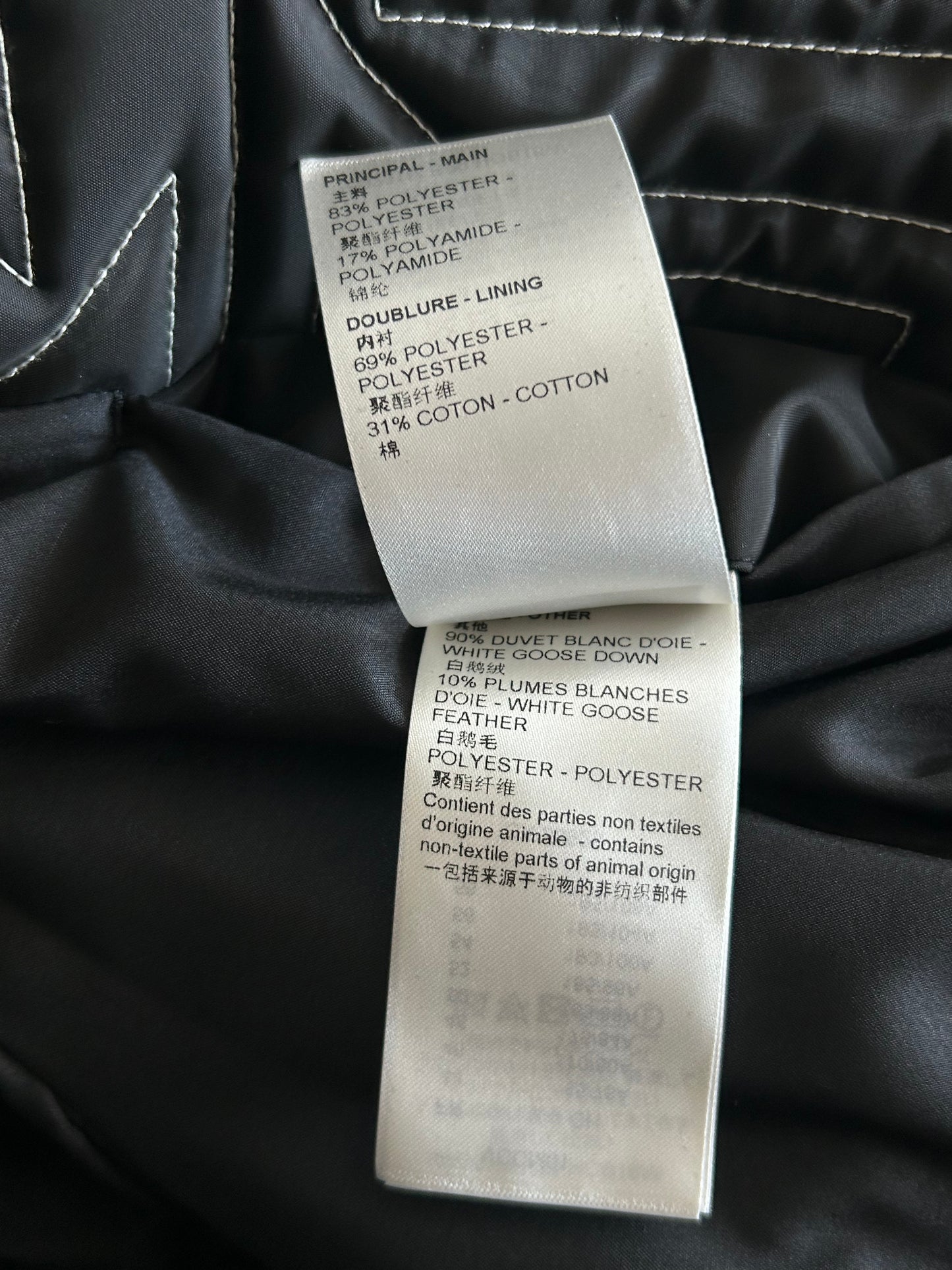 Louis Vuitton Black & White Snow Capsule Puffer Jacket