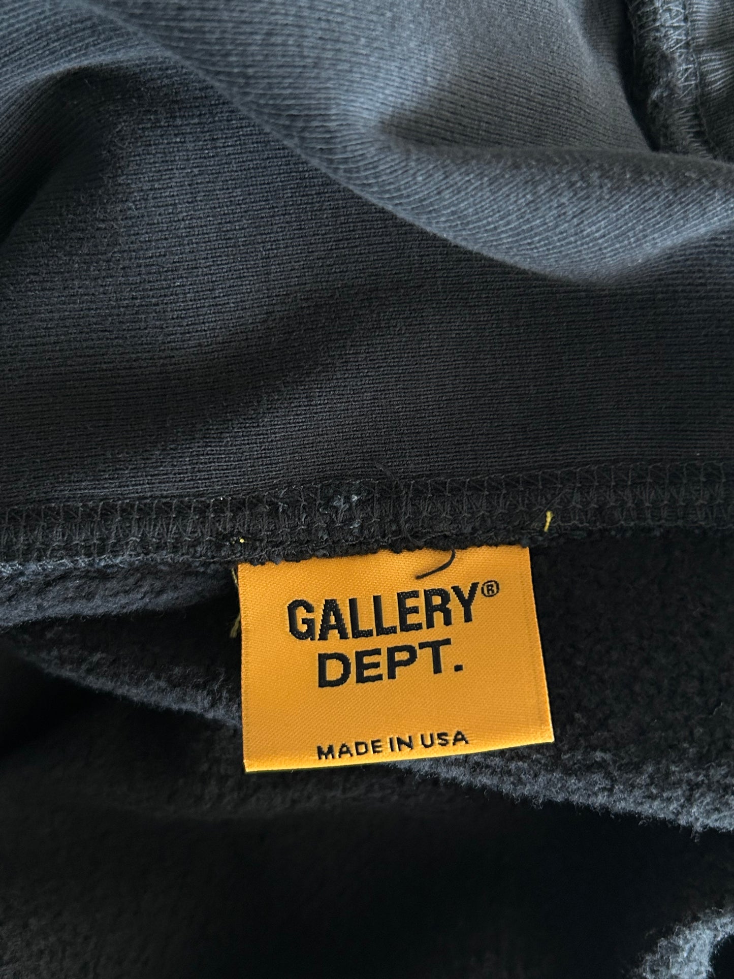 Gallery Dept Black & White DEPT Logo Cut Off Hoodie