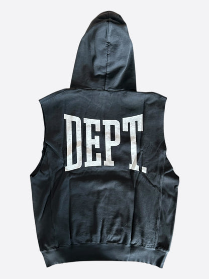 Gallery Dept Black & White DEPT Logo Cut Off Hoodie