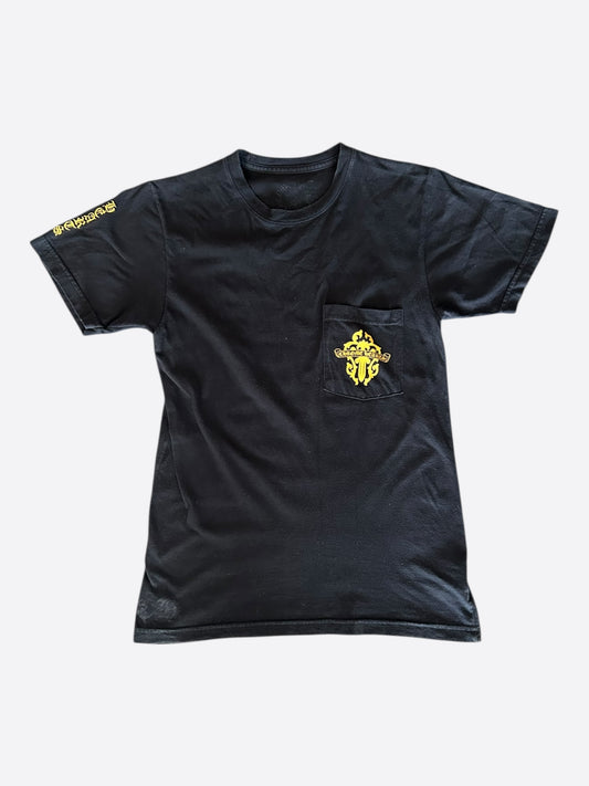 Chrome Hearts Black & Yellow Dagger Logo T-Shirt