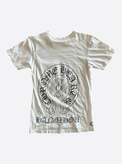 Chrome Hearts White & Black Hangzhou Exclusive Horseshoe Logo T-Shirt
