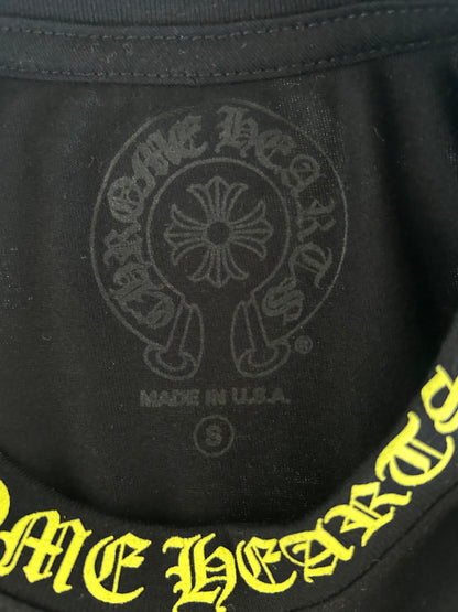 Chrome Hearts Black & Yellow Neck Logo T-Shirt