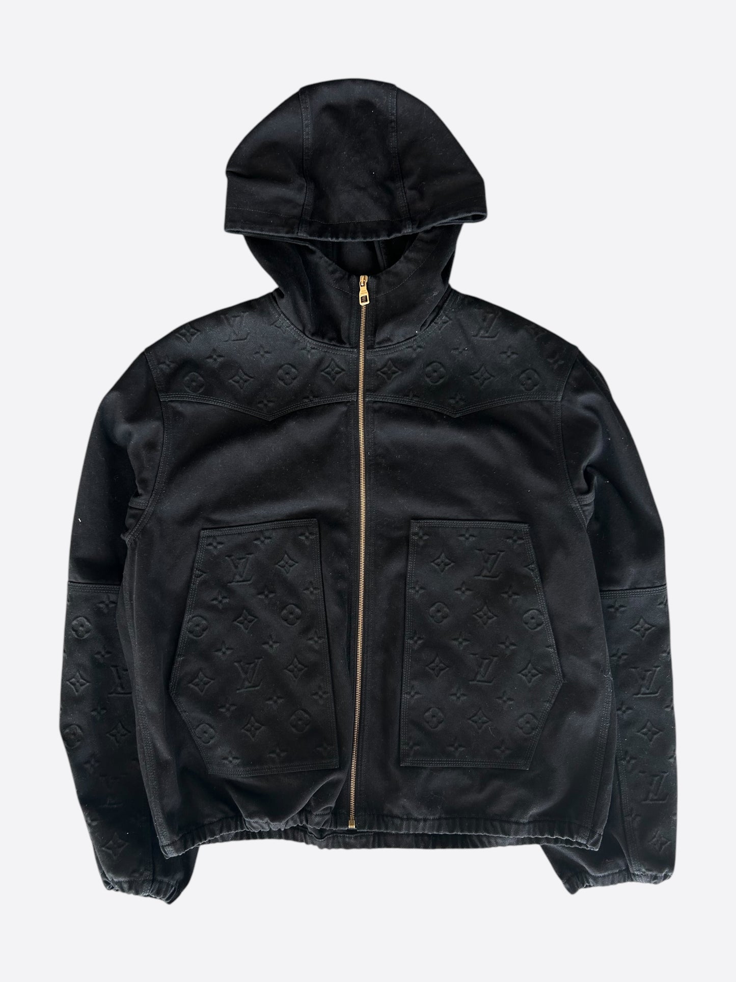 Louis Vuitton Black Monogram Carpenter Hooded Jacket