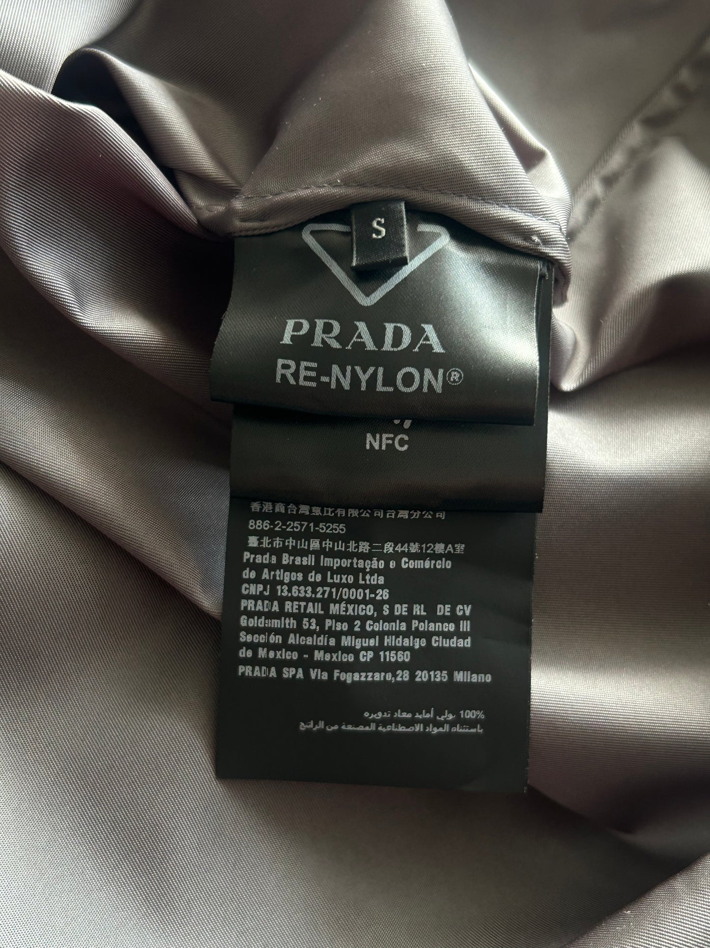 Prada Brown Re-Nylon Button Up Overshirt