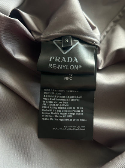 Prada Brown Re-Nylon Button Up Overshirt