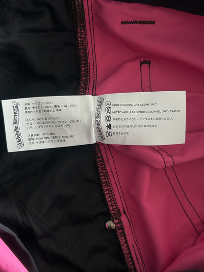 Chrome Hearts Brown Nylon & Leather Carpenter Pants