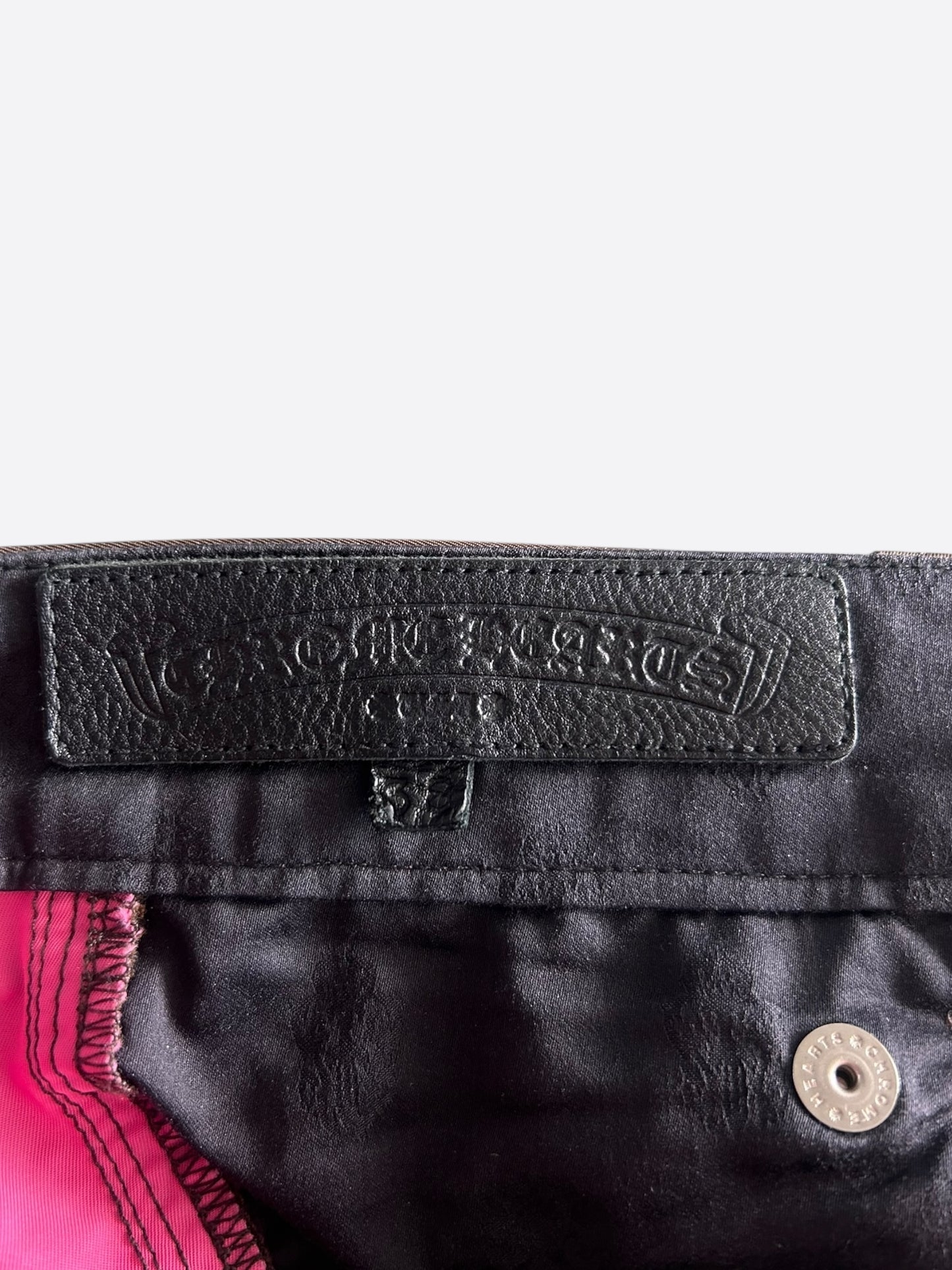 Chrome Hearts Brown Nylon & Leather Carpenter Pants