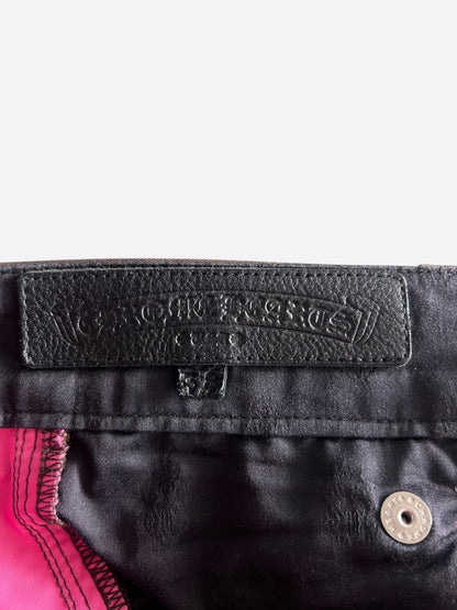 Chrome Hearts Brown Nylon & Leather Carpenter Pants