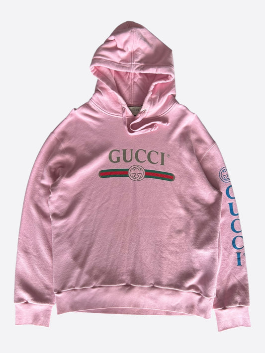 Gucci Pink Belt Logo Dragon Embroidery Hoodie
