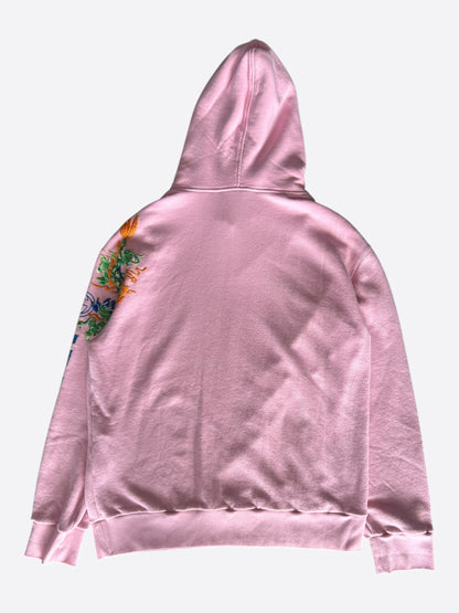 Gucci Pink Belt Logo Dragon Embroidery Hoodie